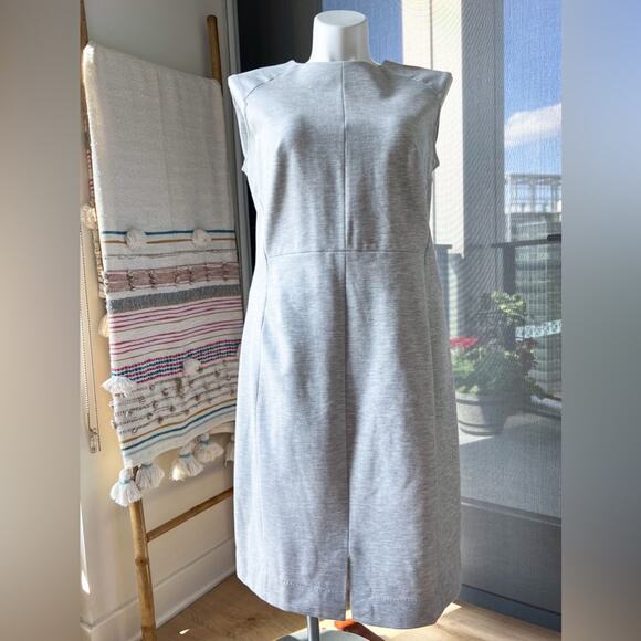 MM Lafleur Dresses & Skirts - M.M. Lafleur The Katie Light Heather Grey Twill Dress Women’s Size +1 XL